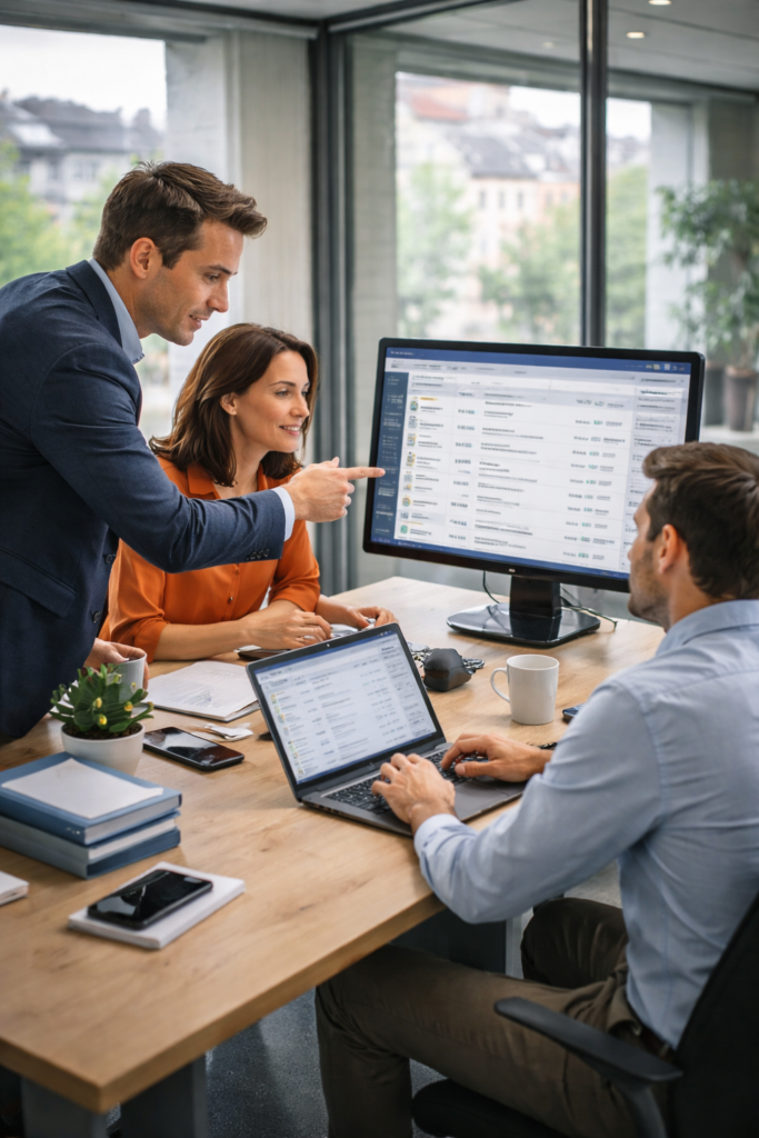 Illustratie van beter samenwerken binnen het MKB met een Microsoft Workspace en Microsoft 365